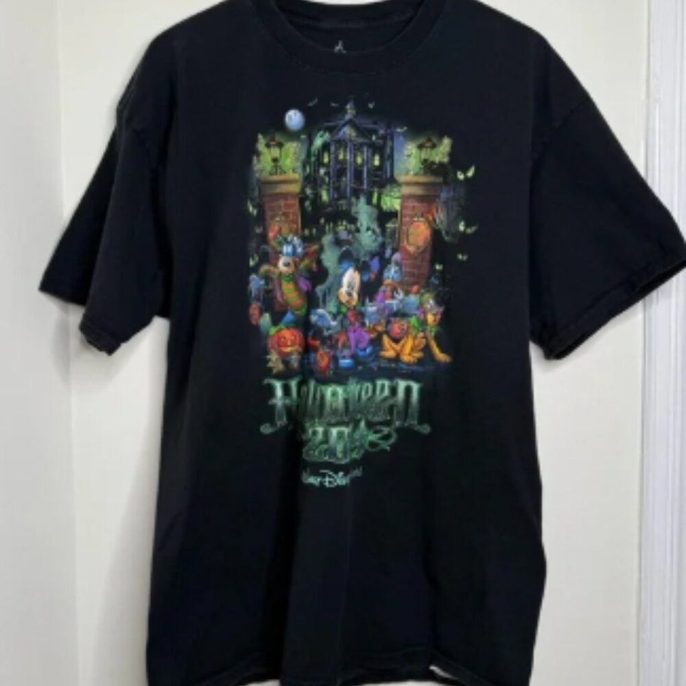 Walt Disney World Halloween 2014 Cotton T Shirt Black Size 2XL Unisex Adult